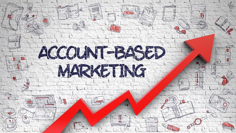 Outcomes Rocket ROI Account Based Marketing Drawn on White Brick Wall.