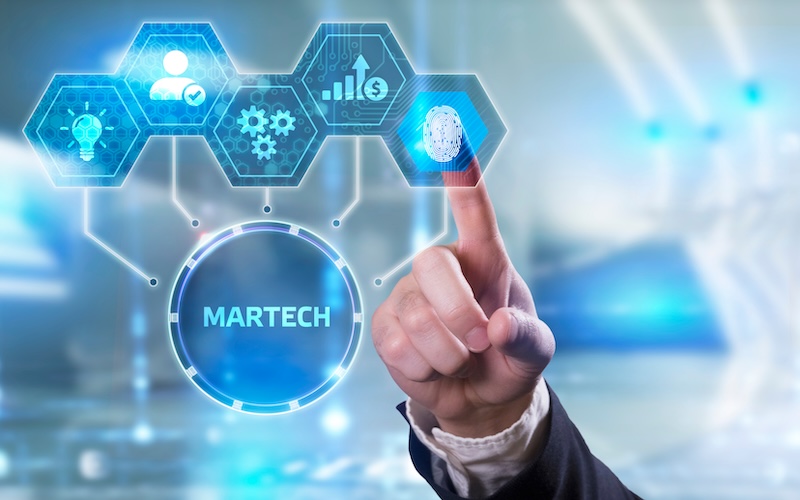 MarTech & Integration B2BMX 2026 Martech marketing technology concept on virtual screen interface. Business, Technology, Internet and network concept.